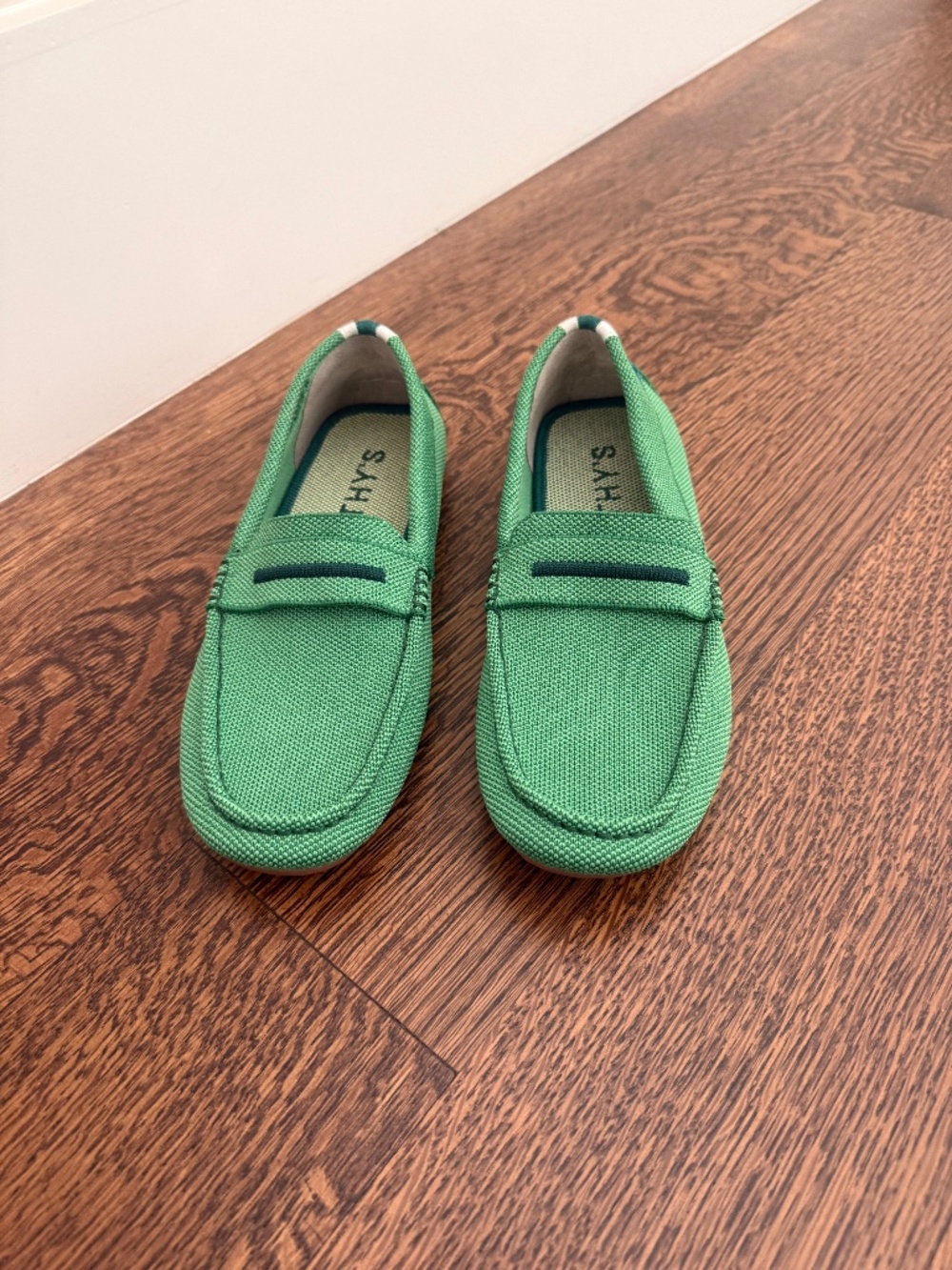 Green Woven Loafers